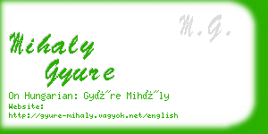 mihaly gyure business card