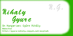 mihaly gyure business card